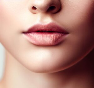 twarz na której są nałożone kosmetyki